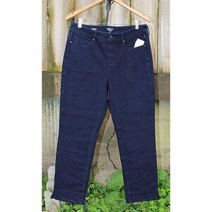 New - sz 12 NYDJ Curves 360 “Shape” slim straight jeans - Bowen wash (dark)